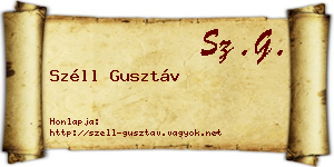 Széll Gusztáv névjegykártya